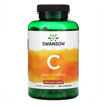 스완슨 로즈힙 함유 비타민 C 500mg 250캡슐, 1000mg, 1개, 250개