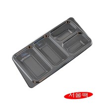 DL-304(4칸) 4칸 일회용 반찬용기 800세트, 블랙