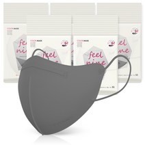 필나인 라이트핏 2D 새부리형 보건용 마스크 KF94, 50매, 시크그레이