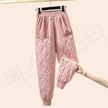 BestStar 여성 빅사이즈 누빔 솜 패딩 바지 TY-082103