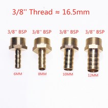 아연 알루미늄 각관 각파이프 조인트 4mm-12mm 황동 파이프 피팅 호스 바브 테일 1/8 "1/4" 1/2, 02 6mm Bard_01 1/8