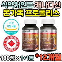 6개월분 건강기능식품 캐나다직수입 프로폴리스 Propolis 500mg 캡슐 프러폴리스 푸로폴리스