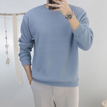로코비전 오버핏 골지 니트 맨투맨 남자 티셔츠