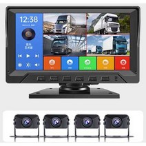 6채널 측후방 카메라 트럭 트레일러 캠핑카 버스 24V, 10인치 터치 BSD 경고 5채널+128GB