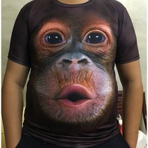 핫신상 3D 프린트 오랑우탄 나시 반팔 티셔츠 틱톡 핫템