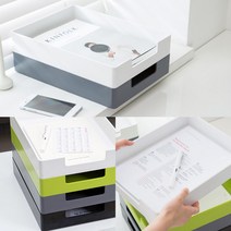 서류꽂이 파일받침대 문서보관함 서류트레이, 블랙