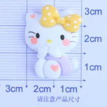 새로운 귀여운 만화 동물 고양이 플랫 백 수지 카보 숑 스크랩북 DIY 쥬얼리 머리핀, 헬로키티