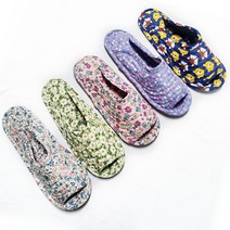퀼트실내화 면실내화 어린이집 유치원 교사 덧신 슬리퍼, 브라운가든(한겹), 1개