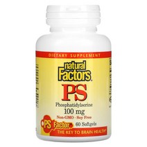 Natural Factors PS Phosphatidylserine 100 mg 60 Softgels, One Color, One Size