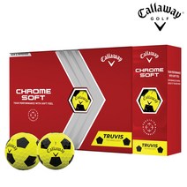 캘러웨이 20 크롬소프트 트루비스 4피스 골프공 옐로우/블랙, 단품