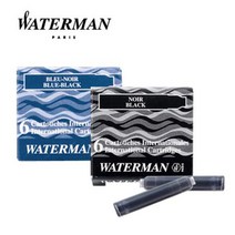 [워터맨] waterman 미니 잉크카트리지 6개입 3 color, [3055050]흑색