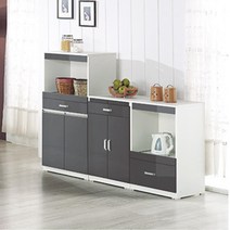 탕비실 회사 사무실 렌지수납장 커피장 밥솥장 전기레인지대 주방정리, 그레이