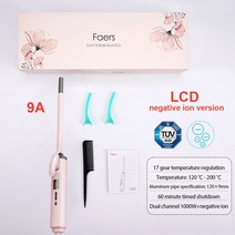 물결펌고데기 히피펌 와플 고데기 Faers 전문 고데기 9mm/13mm/16mm 미니 세라믹 헤어 컬러 LCD 디지털 전, 01 9mm_03 UK