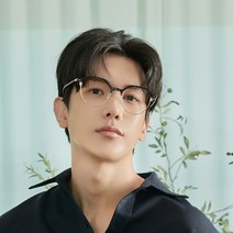 더브릴레 유니섹스 라운드 뿔테 투명 하금테 자외선 블루라이트 차단 안경테