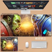 World of Warcraft 와우 WOW 마우스 패드 장패드 게임 캐릭터 키보드 테이블 패드, 37_900x400mm | 4mm