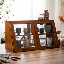 마츠리센 빵보관함 쇼케이스, 월넛(2단 더블형)