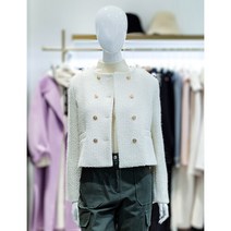 [AK PLAZA] [ab.f.z] 노카라 더블버튼 트위드자켓 (APX1QJ-04B)