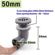 파이프 1 20PC I.D 20 50mm 수족관 물고기 탱크 배수 관절 PVC 피팅 정원 관개 물 팔꿈치 커넥터, [04] 20pcs, [05] Inner Dia  50mm