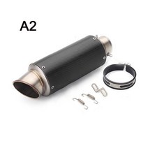 60mm 오토바이 배기 머플러 스티커 이스케이프 모토 탄소 섬유 파이프 GSR650 NINJA250 R6 SV650 CBR1000, 02 A2