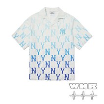 MLB) 그라데이션 모노그램 반팔 셔츠 3AWSM6123-50BLS