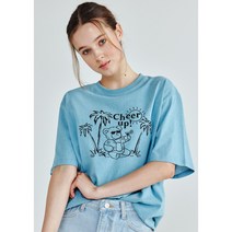 데데오 치얼업 피그먼트 박스 티셔츠 [블루]