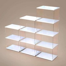 레고 쇼케이스 블록 진열대 아크릴 장식장 보관함, 길이 및 너비 35x15cm 높이 10cm