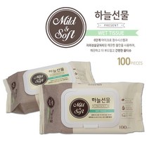 피톤치드 저자극 하늘선물 물티슈 캡형 (100매x24개) 한박스