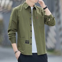 청 데님 오버핏 체크 가을 남성 댄디 셔츠 남방 와이셔츠 정장 코트 와이셔츠 린넨 골덴 패딩