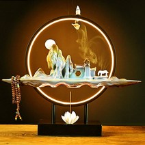 거실 진열 장식품 부처님 역류함 향초 홀더 팬시 무드등 권 가정용 응접실이 있다 디퓨저 난로 단향 무거워 1881023471, 강남 수향 (스카이 청색 )_화이트