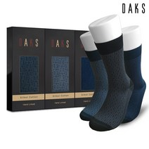 [AK PLAZA] 닥스 양말 신사 남성 장목 3족 선물 세트 남자 디디패턴 긴목 22821