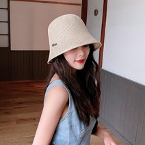 톡톡창고 짜임 버킷햇 벙거지 여자 모자 봄 여름 생얼 뜨개 야외 데일리 여자 버킷햇 패션