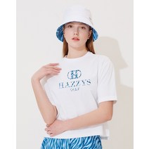 22SS [SUMMER PATTERN]화이트 오버핏 라운드 티셔츠 HWTS2B472WT