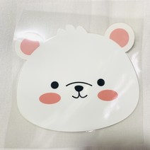 쏘하 하얀 곰돌이 우레탄 전사지