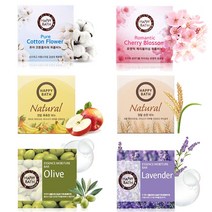 해피바스 퍼퓸비누 4개입/에센스모이스춰 바/순한비누, 해피바스 올리브비누4개입