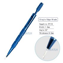 속눈썹테이프 팔꿈치 스트레이트 더블 란셋 블레이드 투명 각막칼, ZT118 1.0mm 30degree