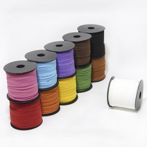 샤무드 가죽끈타래 매듭공예끈 3mm X 90m, 진밤색