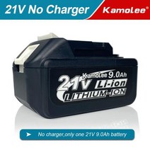Kamolee1800 NM 하이 토크 90Ah 9000mAh 브러시리스 전기 임팩트 렌치 마끼다 18V 배터리용, 미국+Only 9.0AH Battery