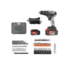 고출력 충전식 임팩 드릴 공구 세트 21V 무선 드라이버 리튬 이온 배터리 브러시리스 LED, 임팩 드릴 3.0Ah 배터리1 충전기1 세트