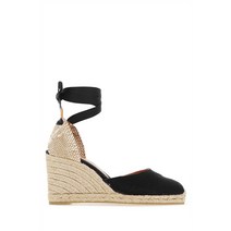 CASTANER 블랙 캔버스 CARINA 웨지 CARINA8001 NERO