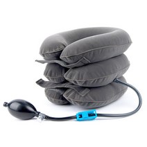 퍼스트레인 이월상품 휴대용 3단목보호대 공기주입식 목견인기 에어조절, 그레이