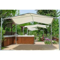 야외정자 파고라 바비큐파티장 정원 캠핑장 그늘 옥상, 아이언 그레이 (2.5x2.5m)