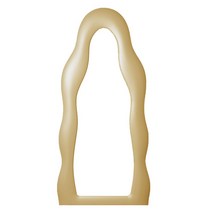 비정형거울 웨이브전신거울 옷가게 카페 드레스룸 현관 피팅 독특한, 기본, 베이지 80cmx170cm