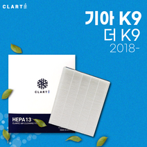 기아 더K9 에어컨필터/히터필터 헤파 클라떼 캐빈필터 [초미세먼지 99.97% 제거/냄새 제거/유해균 차단], Version2. 세균 제거