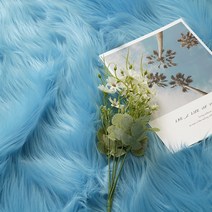 털원단 퍼원단 인조털 페이크퍼 롱파일 43컬러, 07.스카이블루