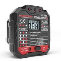전압 디스플레이가 있는 HT107 GFCI 콘센트 테스터 90-250V 소켓 자동 전기 회로 극성 검출기 HT106, [01] HT106, [03] 미국 플매트 카펫 러그