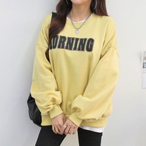 [쏭스타일] 모닝백나염맨투맨(기모)