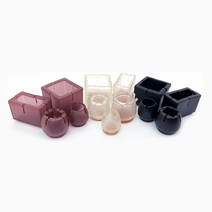 [마치드림] 의자발커버 식탁의자캡 소음방지 의자다리커버 실리콘 모음, 정사각 48mm~55mm (4개 1세트), 블랙