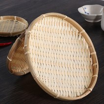 수작업 대나무 원형 싸리채반 전소쿠리 대형 사이즈택1, 55cm