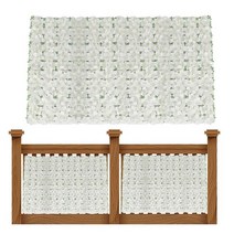 래티스 팬스 울타리 인공 꽃 정원 울타리 심사 롤 UV 페이드 보호 개인 정보 벽 조경 아이비 패널, 01 White 0.5x1m