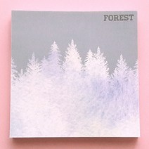디자인달 [다이어리꾸미기 감성 떡메모지-50장씩] 메모지 소량 판매, 24-숲_겨울